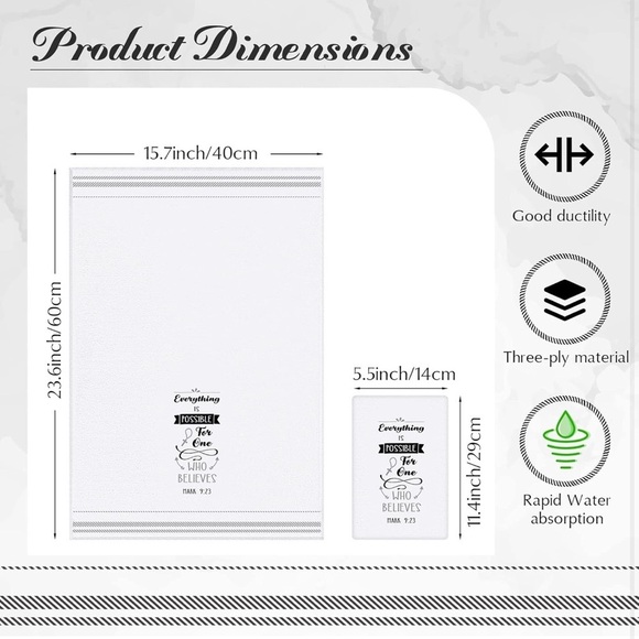 4 Colorful Bible Verse Hand Towels - Picture 6 of 7